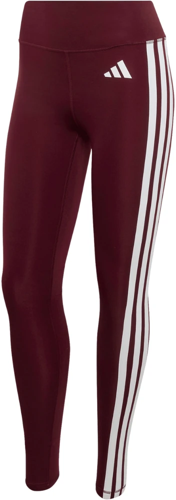 Tamprės moterims adidas Optime Essentials Workout 3-Stripes 7/8 bordo spalvos KT3772 (XL)