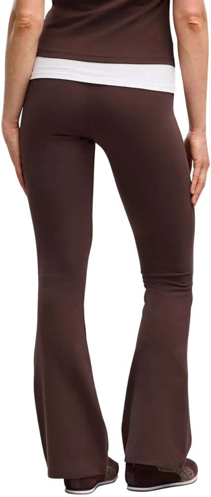 Tamprės moterims Puma Ess High-Waist Flared ruda 631542 33 (L)