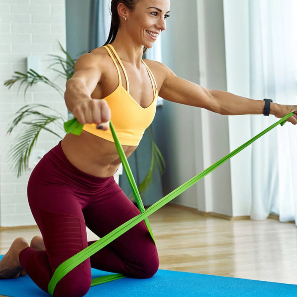 SMJ Sport fitnesas lengvo pasipriešinimo juosta 0.35 mm EX035