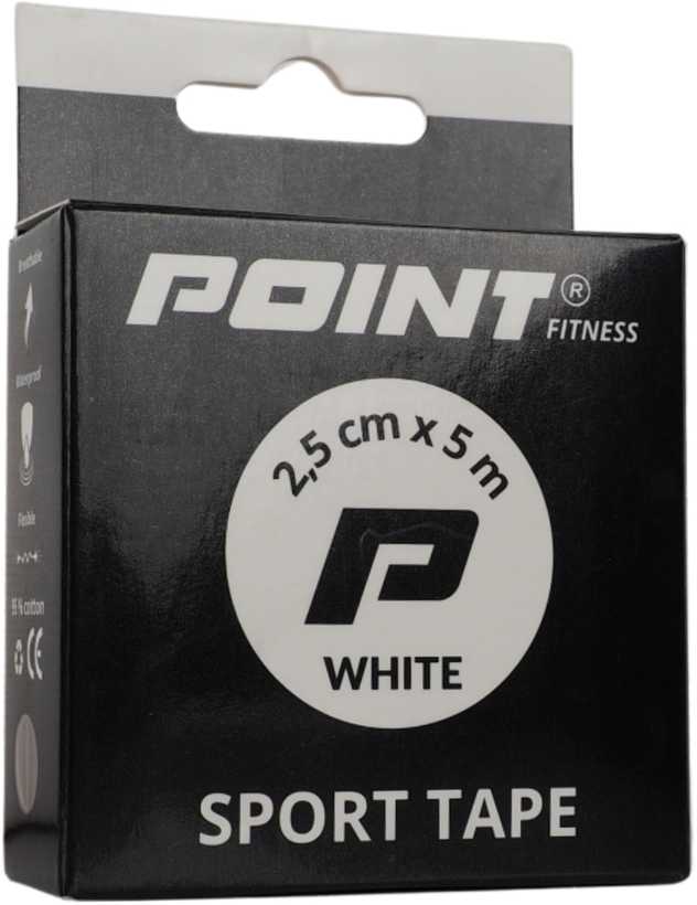 Sportinė juosta Point Tape 2,5 cm x 5 m balta