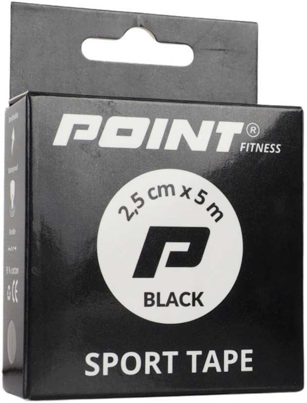 Sportinė juosta Point Tape 2,5 cm x 5 m juoda