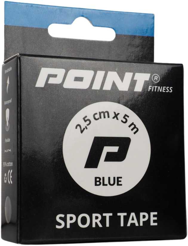 Sportinė juosta Point Tape 2,5 cm x 5 m mėlyna