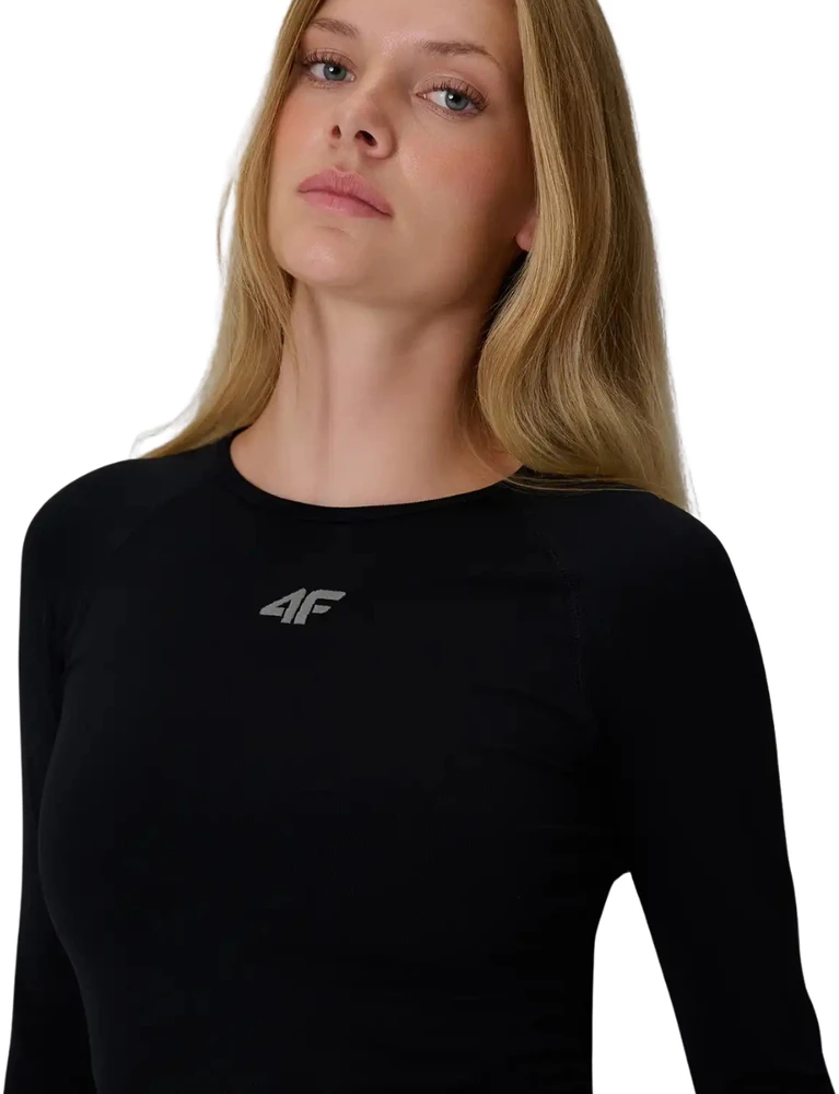 Termo marškinėliai damska 4F F326 tamsiai juoda 4FWAW26USEAF326 20S (XS/S)