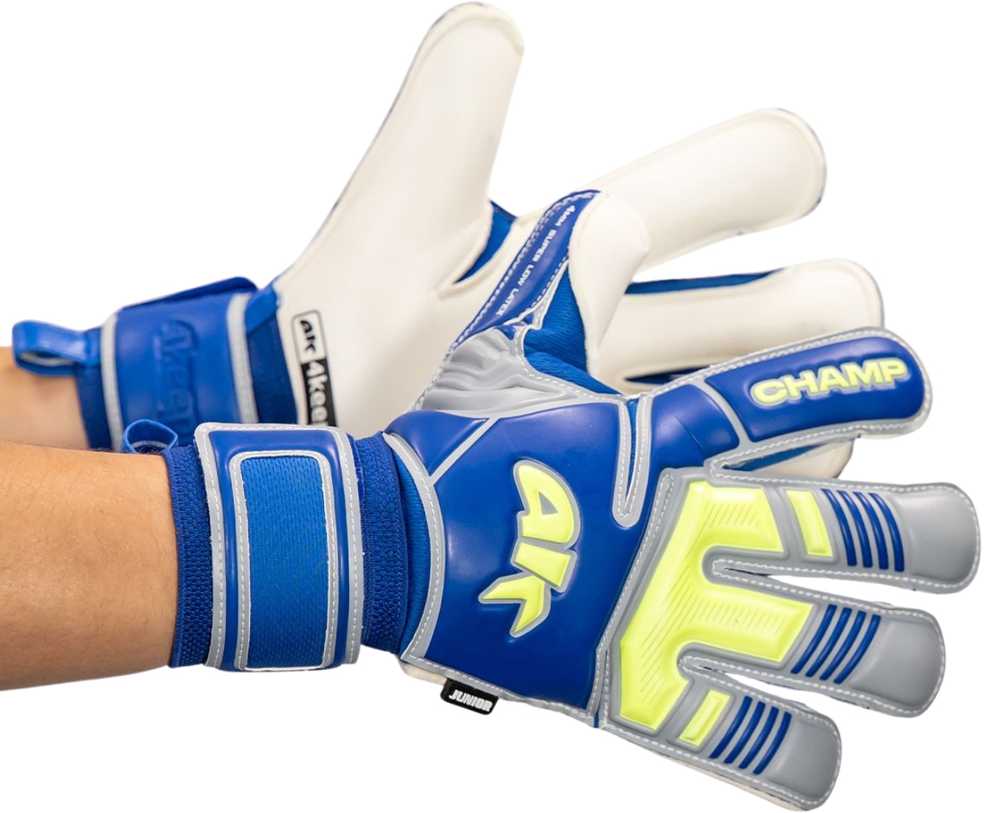 Vartininko pirštinės 4Keepers Champ VII HB Junior mėlyna-žalia fluo (5)