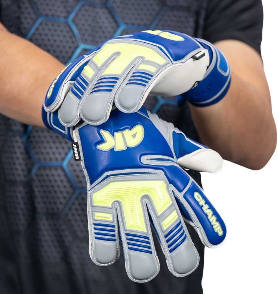 Vartininko pirštinės 4Keepers Champ VII HB Junior mėlyna-žalia fluo (5)