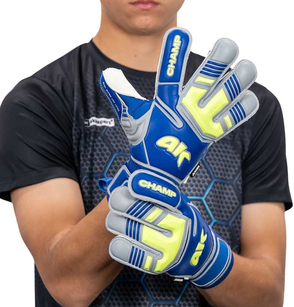 Vartininko pirštinės 4Keepers Champ VII HB Junior mėlyna-žalia fluo (5)