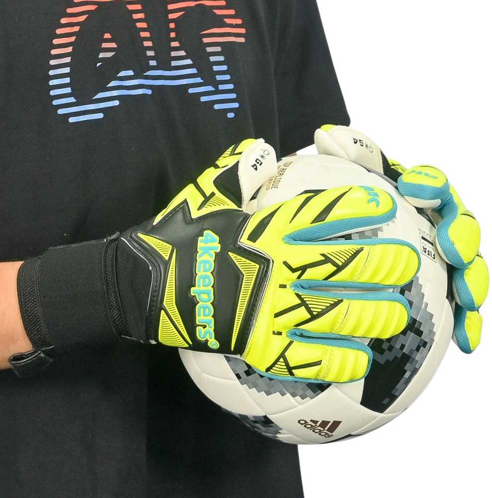 Vartininko pirštinės 4Keepers Force V5 25 Wave NC juoda-žalia fluo (8,5)