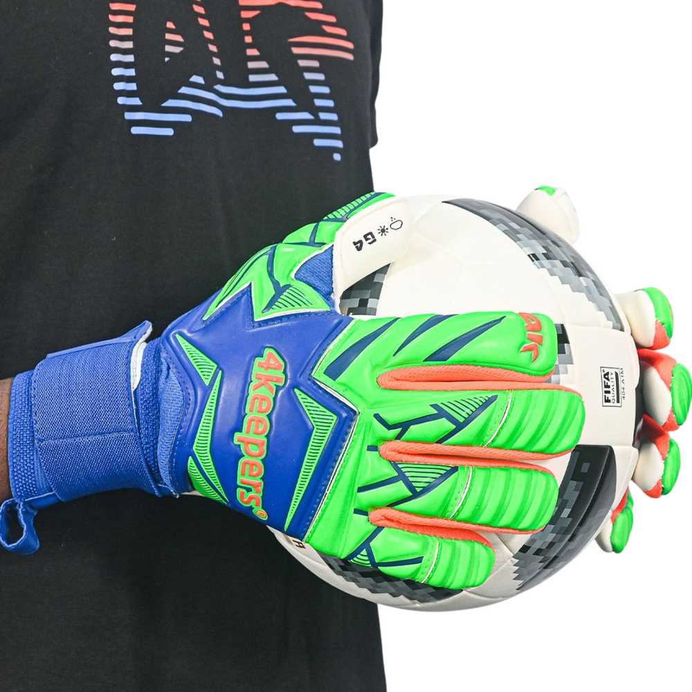 Vartininko pirštinės 4Keepers Force V5.25 Twist HNC mėlyna-žalia 10,5