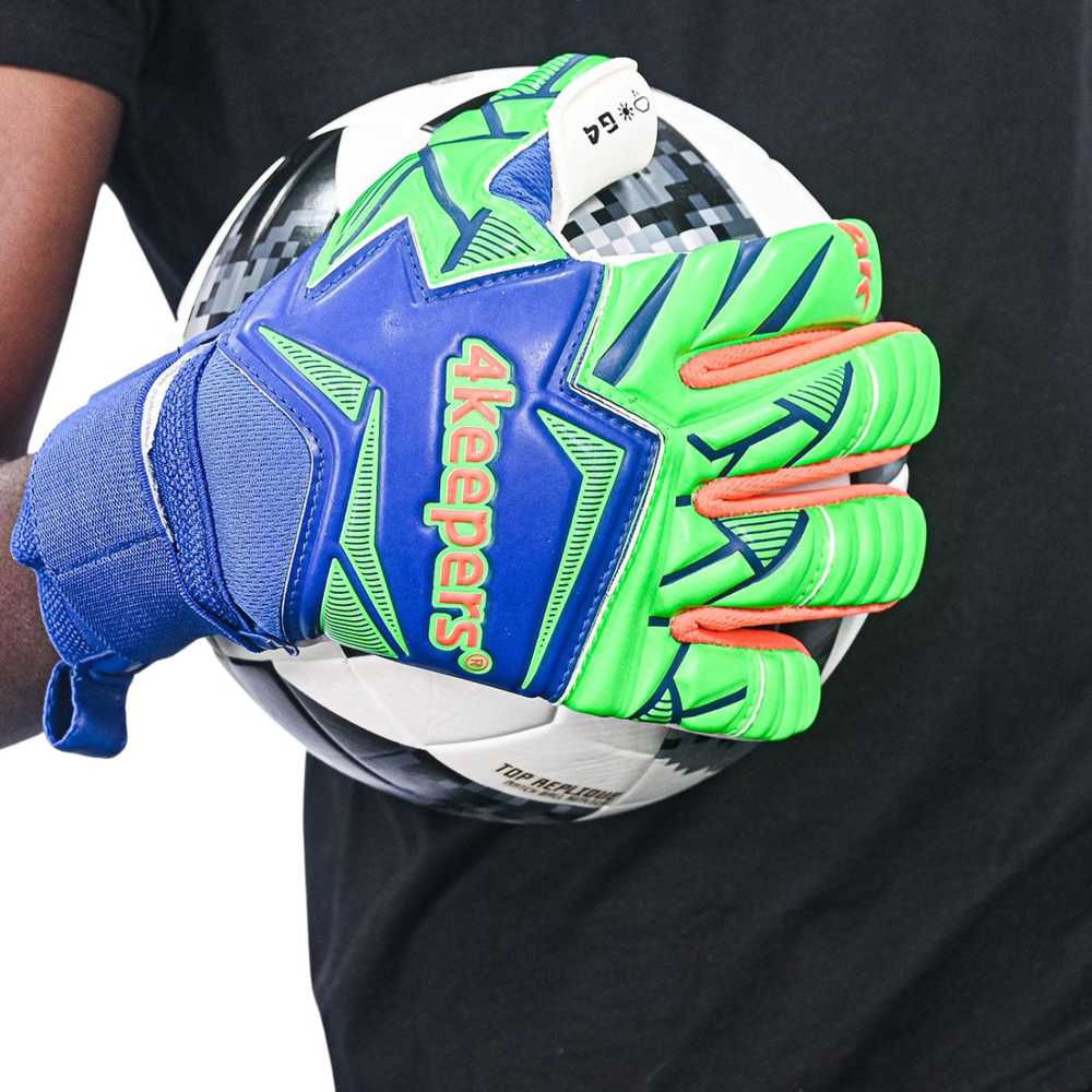 Vartininko pirštinės 4Keepers Force V5.25 Twist HNC mėlyna-žalia 10,5