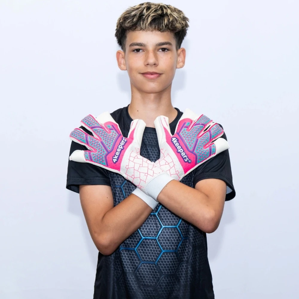 Vartininko pirštinės 4Keepers Neo Raya RFG2 Junior balta ir-rožinė (7)