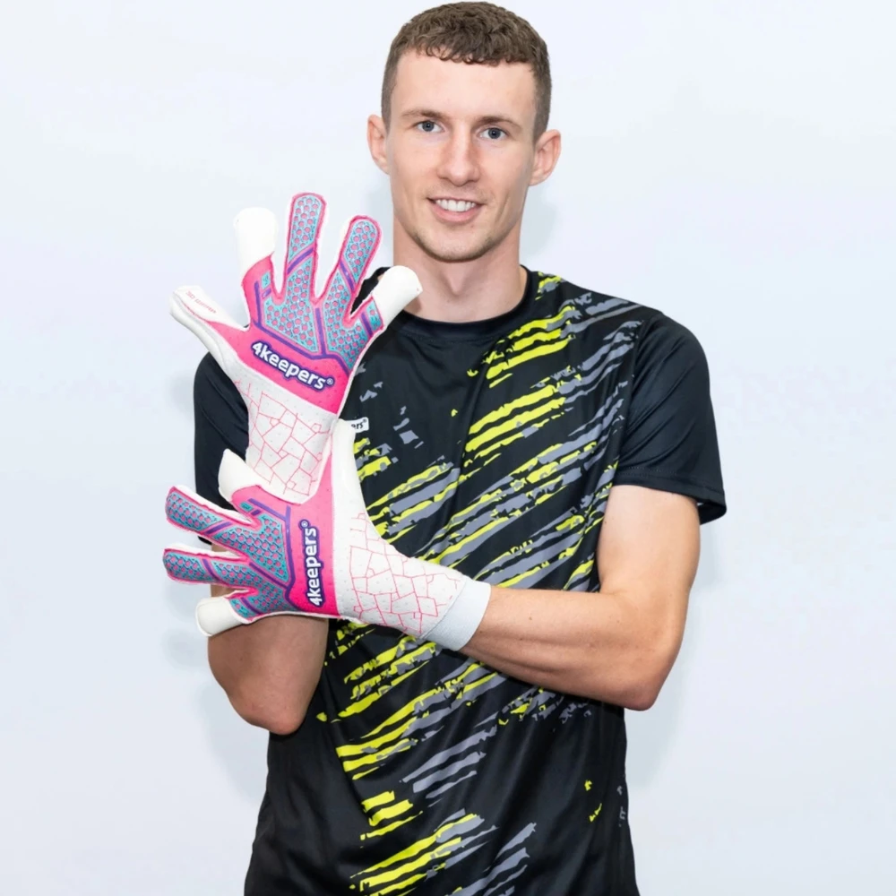 Vartininko pirštinės 4Keepers Neo Raya RFG2 balta ir-rožinė (10,5)