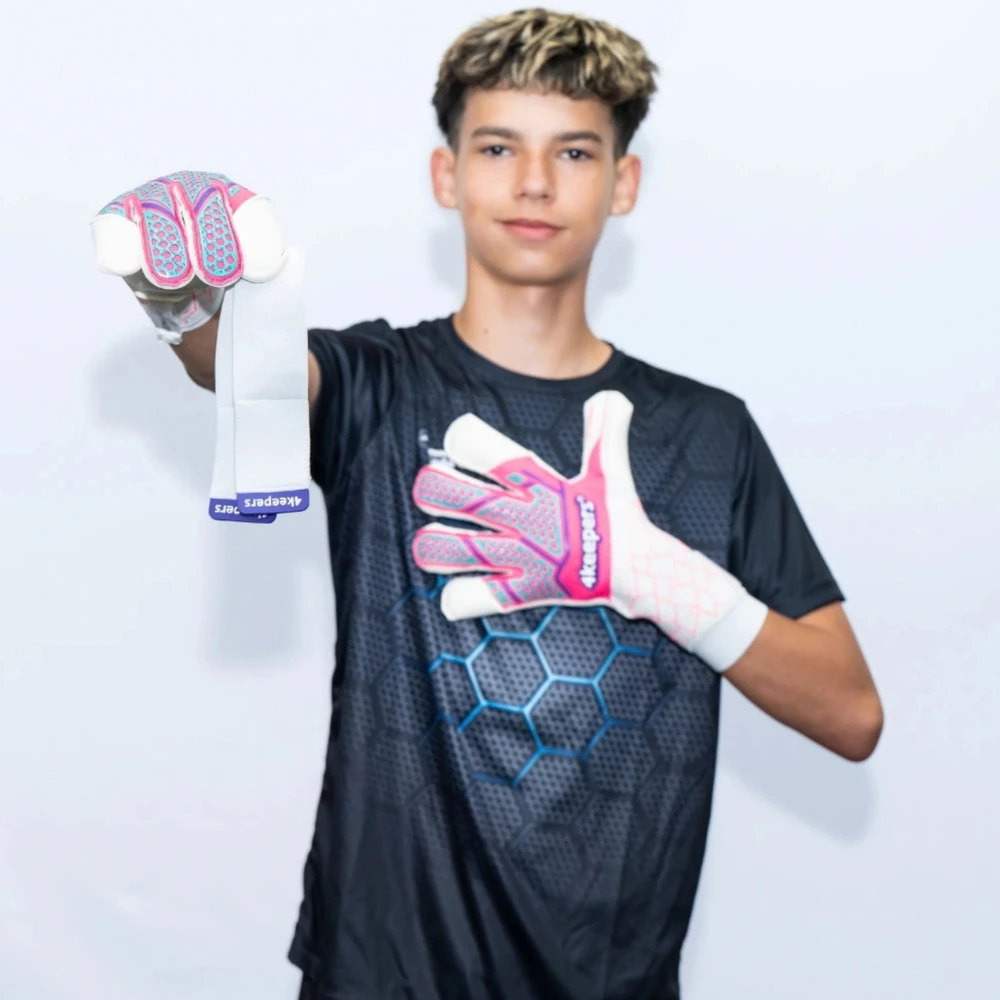 Vartininko pirštinės 4Keepers Neo Raya RFG2 Junior balta ir-rožinė (7)