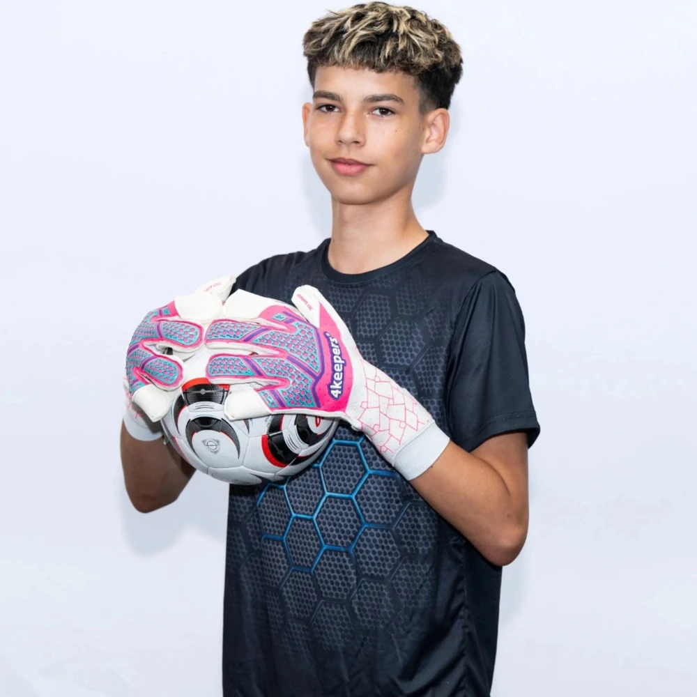 Vartininko pirštinės 4Keepers Neo Raya RFG2 Junior balta ir-rožinė (7)