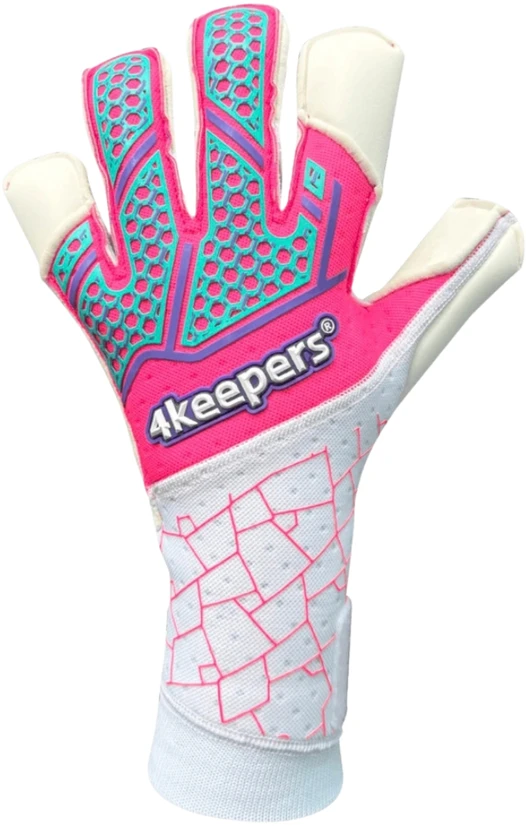 Vartininko pirštinės 4Keepers Neo Raya RFG2 balta ir-rožinė (10,5)