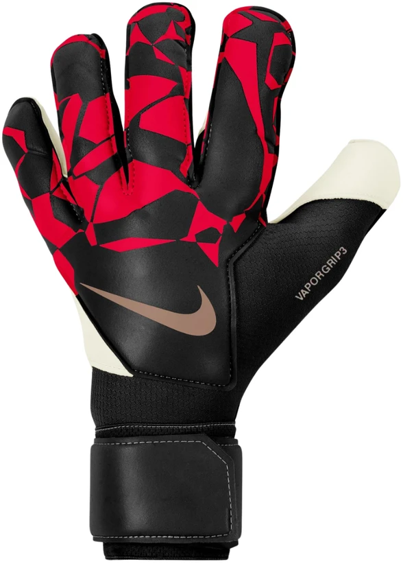 Nike Grip3 vartininko pirštinės, juodos, raudonos ir baltos spalvos HQ0256 010