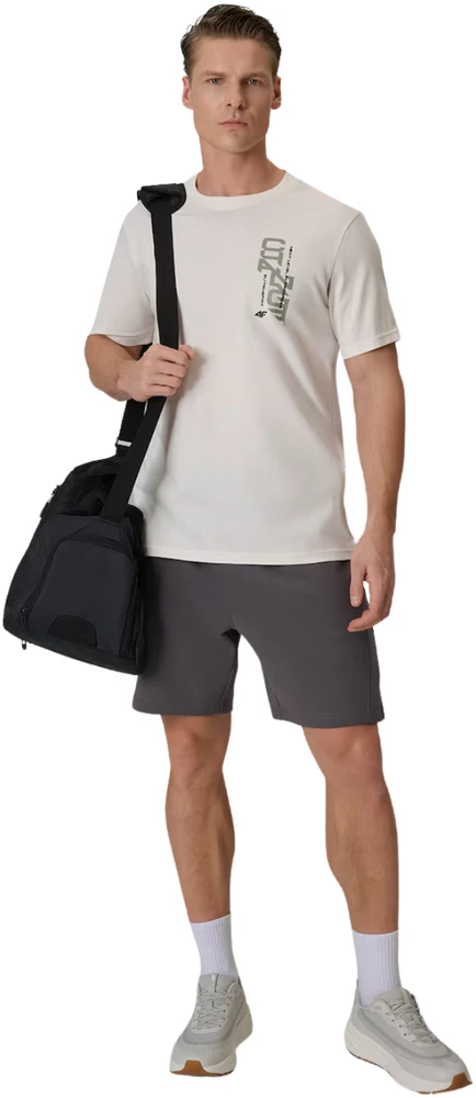 Vyriški marškinėliai 4F M2665 kreminė 4FWSS26TTSHM2665 12S (2XL)