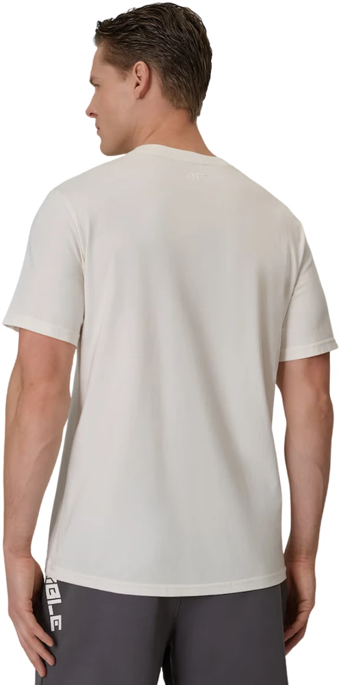 Vyriški marškinėliai 4F M2665 kreminė 4FWSS26TTSHM2665 12S (2XL)