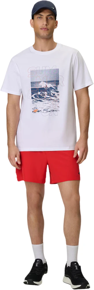 Vyriški marškinėliai 4F M2783 balta 4FWSS26TTSHM2783 10S (2XL)