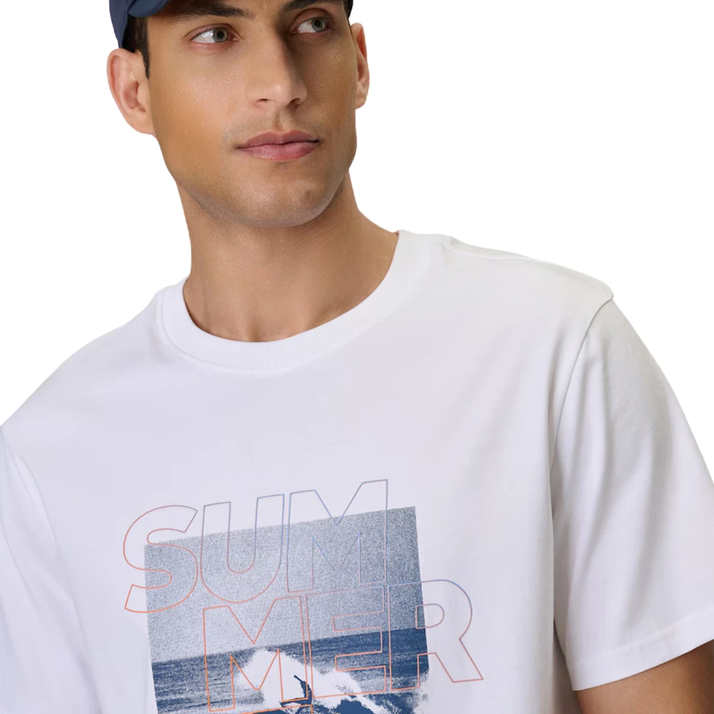 Vyriški marškinėliai 4F M2783 balta 4FWSS26TTSHM2783 10S (2XL)