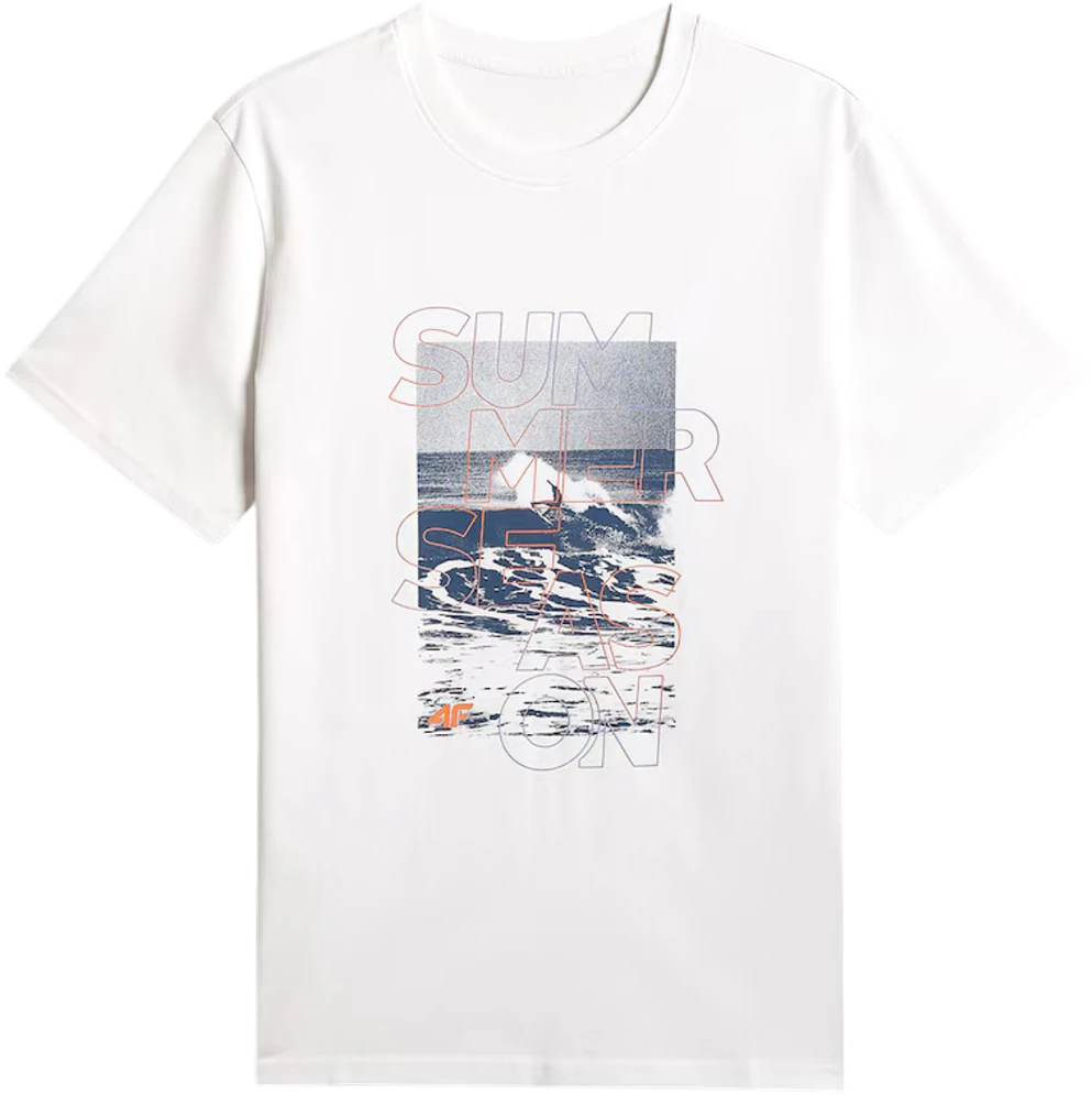 Vyriški marškinėliai 4F M2783 balta 4FWSS26TTSHM2783 10S (2XL)