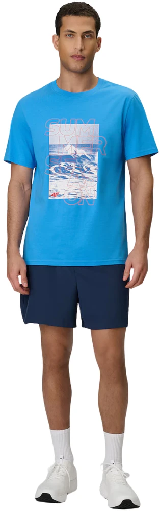 Vyriški marškinėliai 4F M2783 mėlyna 4FWSS26TTSHM2783 33S (XL)