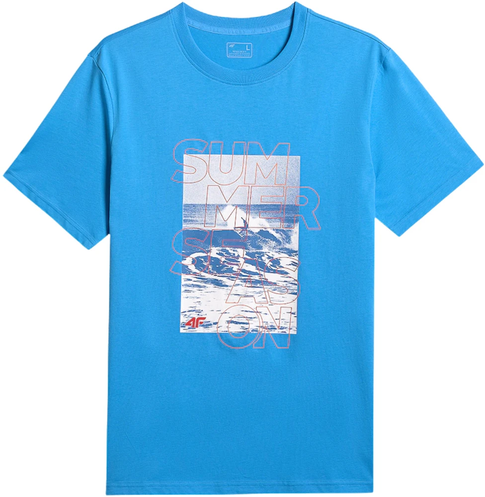 Vyriški marškinėliai 4F M2783 mėlyna 4FWSS26TTSHM2783 33S (XL)