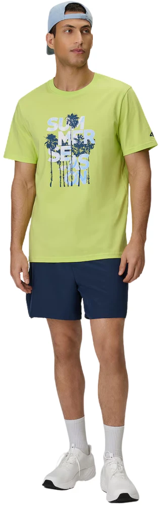 Vyriški marškinėliai 4F M2784 jasna žalia 4FWSS26TTSHM2784 42S (3XL)
