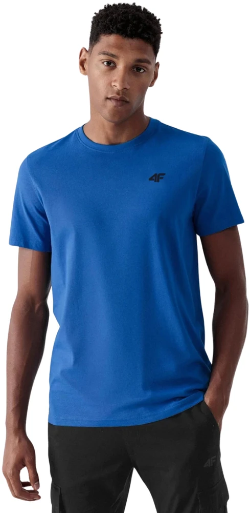 Vyriški marškinėliai 4F M4479 balta, mėlyna, tamsiai mėlyna 4FWSS26TTSHM4479 90S (XL)