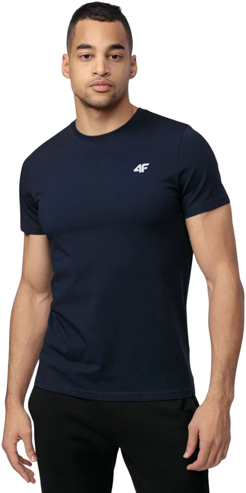Vyriški marškinėliai 4F M4479 balta, mėlyna, tamsiai mėlyna 4FWSS26TTSHM4479 90S (XL)