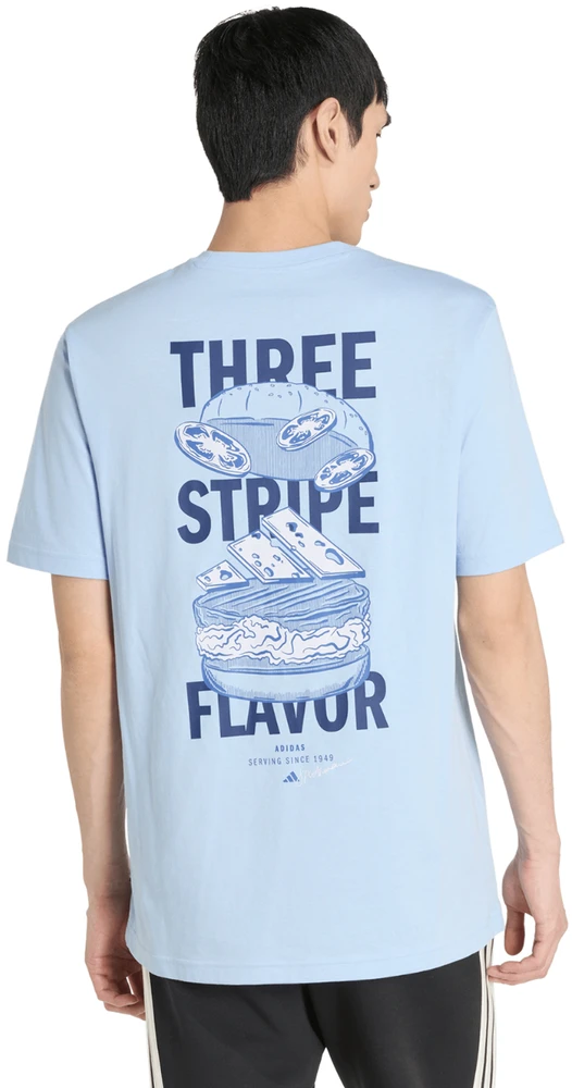 Vyriški marškinėliai adidas Burger Flavor Graphic jasnoniebieska KT9731 (M)