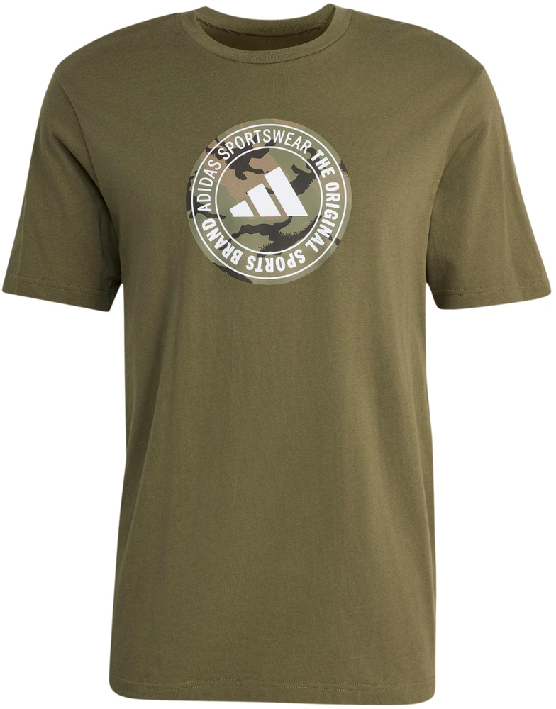 Vyriški marškinėliai adidas Camo oliwkowa KC7164 (L)
