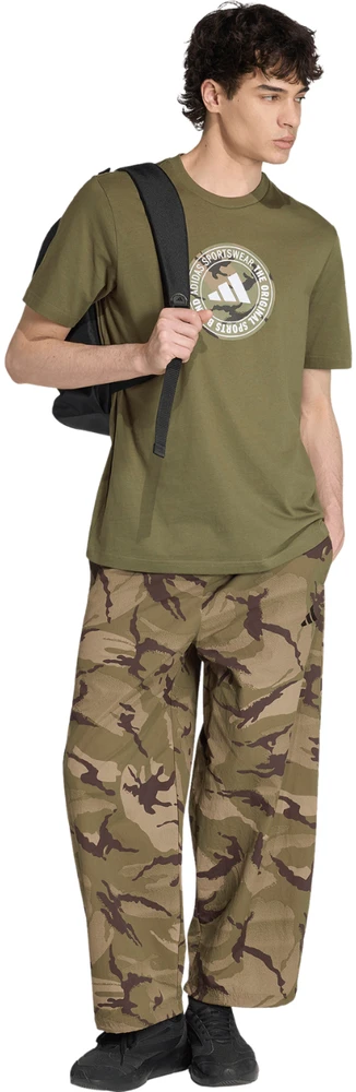Vyriški marškinėliai adidas Camo oliwkowa KC7164 (L)