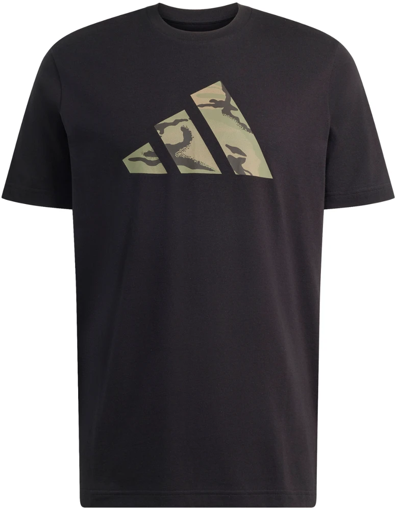 Vyriški marškinėliai adidas Camo Three Bar Logo Graphic juoda KT1686 (2XL)