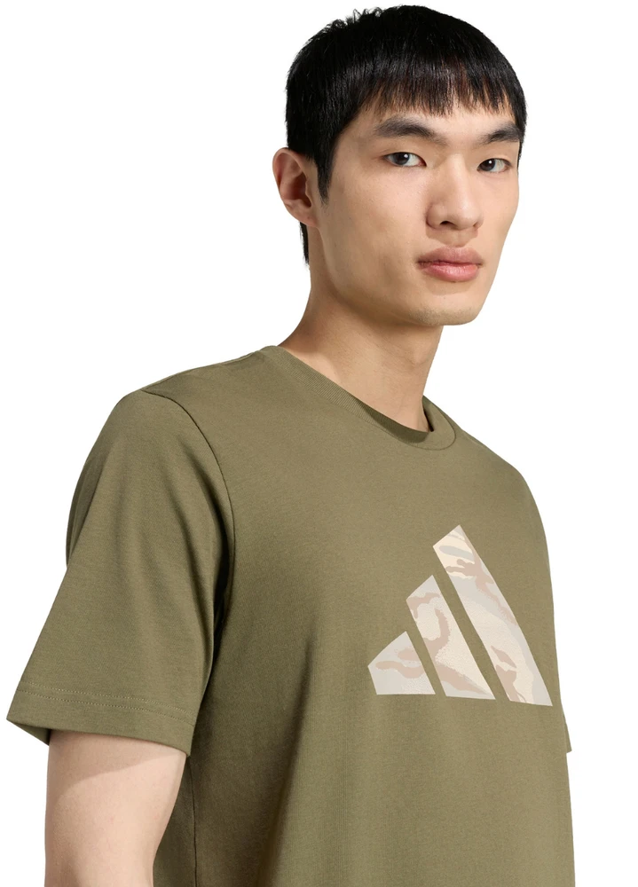 Vyriški marškinėliai adidas Camo Three Bar Logo Graphic KT1685 (M)