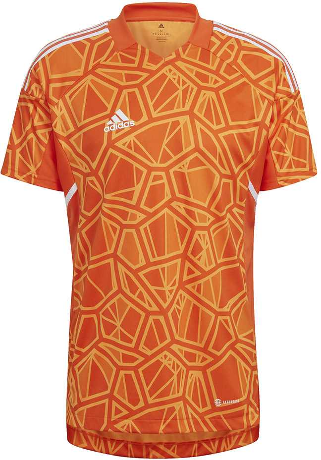 Vyriški marškinėliai adidas Condivo 22 Goalkeeper Jersey Short Sleeve oranžinė HB1621 (XL)