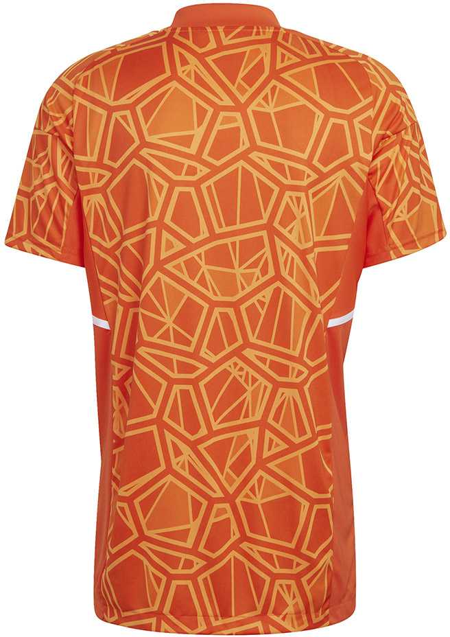Vyriški marškinėliai adidas Condivo 22 Goalkeeper Jersey Short Sleeve oranžinė HB1621 (XL)