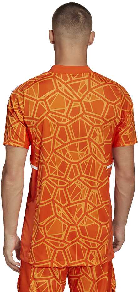 Vyriški marškinėliai adidas Condivo 22 Goalkeeper Jersey Short Sleeve oranžinė HB1621 (XL)