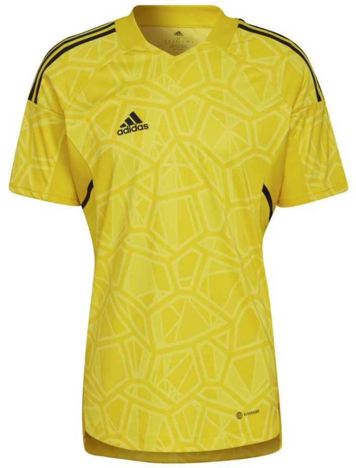 Vyriški marškinėliai adidas Condivo 22 Goalkeeper Jersey Short Sleeve geltona HF0138 (L)