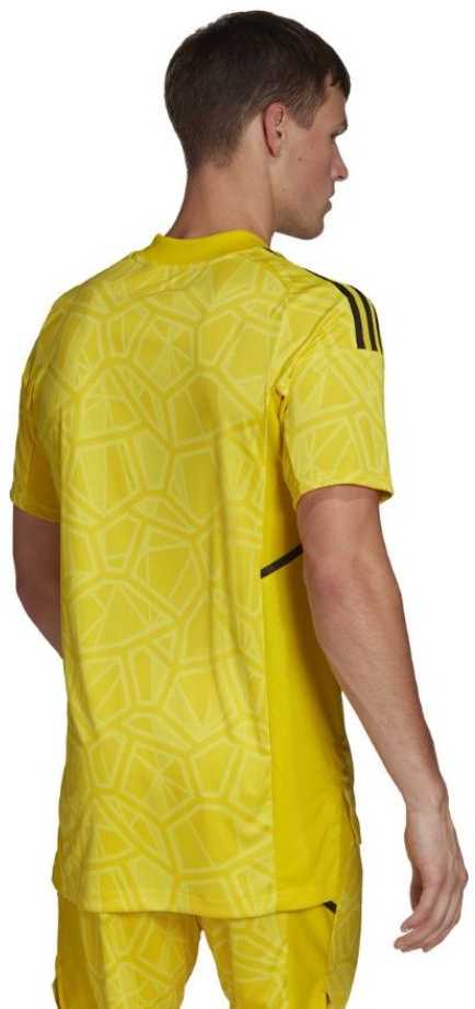 Vyriški marškinėliai adidas Condivo 22 Goalkeeper Jersey Short Sleeve geltona HF0138 (L)