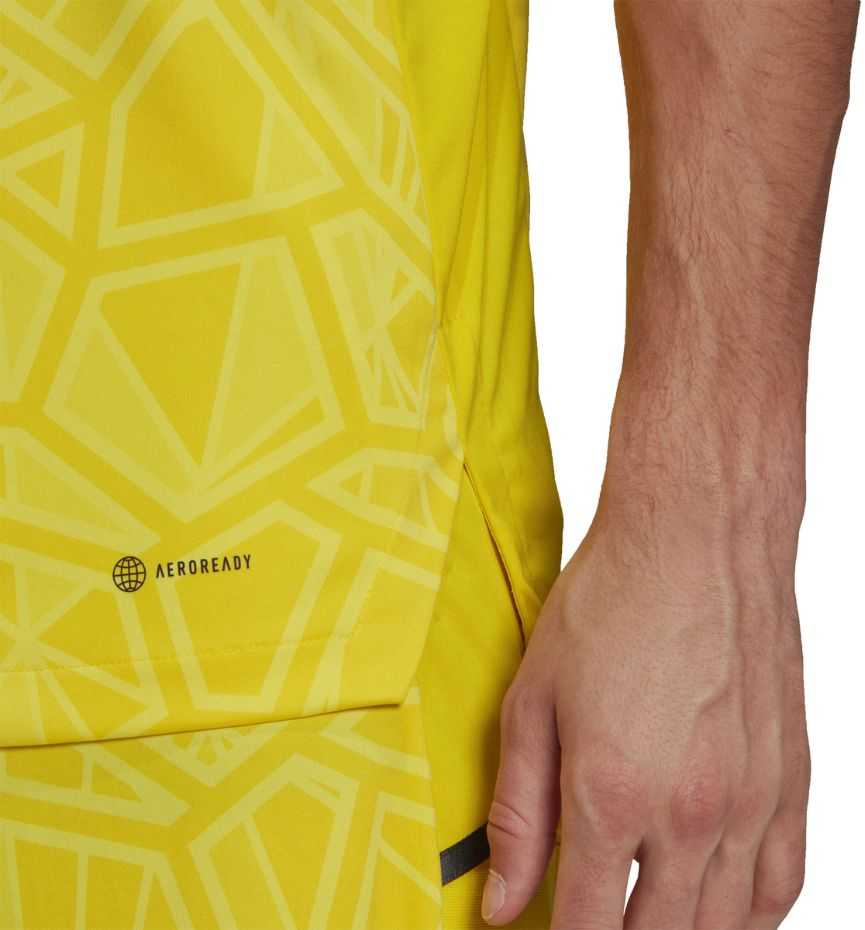 Vyriški marškinėliai adidas Condivo 22 Goalkeeper Jersey Short Sleeve geltona HF0138 (L)
