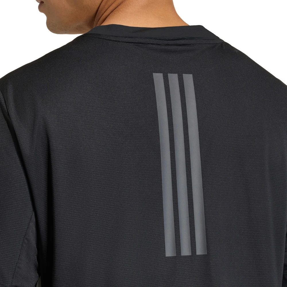Vyriški marškinėliai adidas D4T PrimeLift 3 Stripes juoda KE9937 (L)