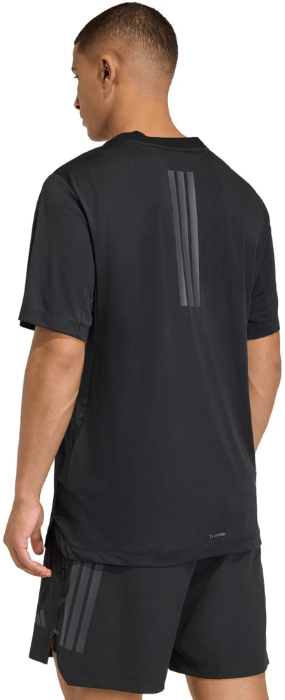 Vyriški marškinėliai adidas D4T PrimeLift 3 Stripes juoda KE9937 (L)