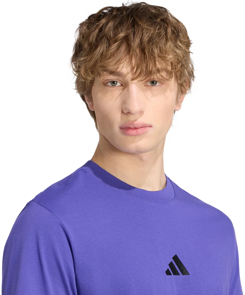 Vyriški marškinėliai adidas Essentials Small Logo Single Jersey violetinė KF2404 (XL)