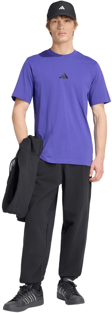 Vyriški marškinėliai adidas Essentials Small Logo Single Jersey violetinė KF2404 (XL)