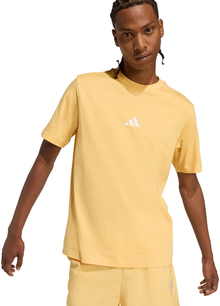 Vyriški marškinėliai adidas Essentials Small Logo Single Jersey geltona KT0561 (2XL)