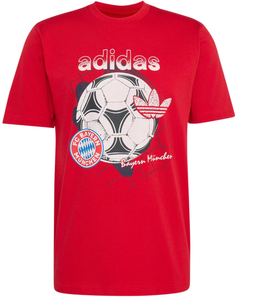 Vyriški marškinėliai adidas FC Bayern Muenchen Seasonal Graphic raudona KG2586 (XL)