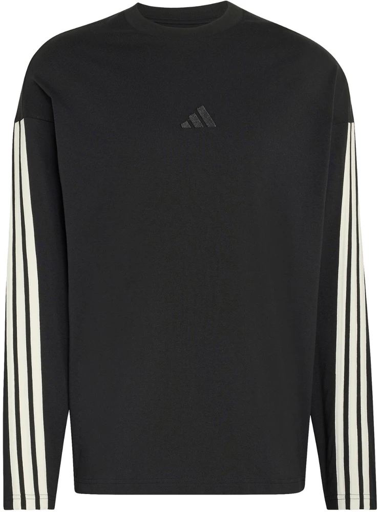 Vyriški marškinėliai adidas Kit 3-Stripes Long Sleeve juoda KF2427 (S)