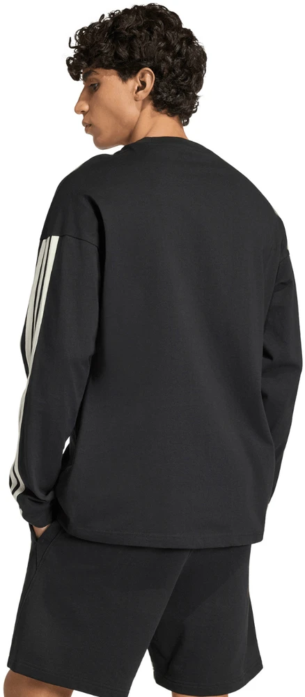 Vyriški marškinėliai adidas Kit 3-Stripes Long Sleeve juoda KF2427 (S)