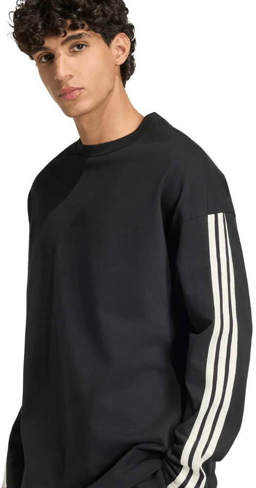 Vyriški marškinėliai adidas Kit 3-Stripes Long Sleeve juoda KF2427 (S)