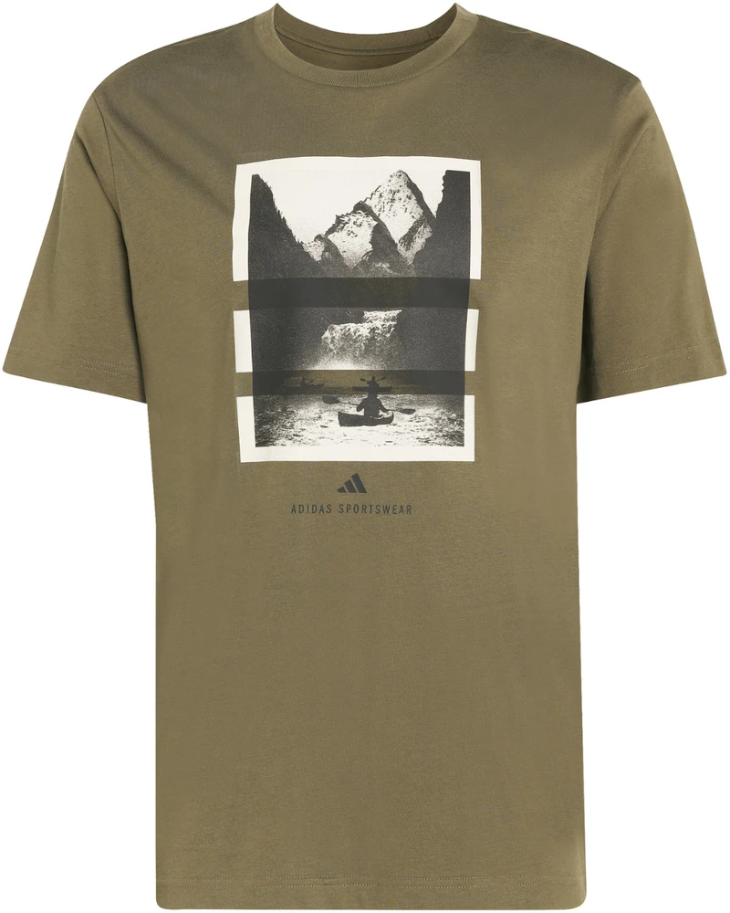 Vyriški marškinėliai adidas Outdoor Kayaking Graphic oliwkowa KB2540 (L)